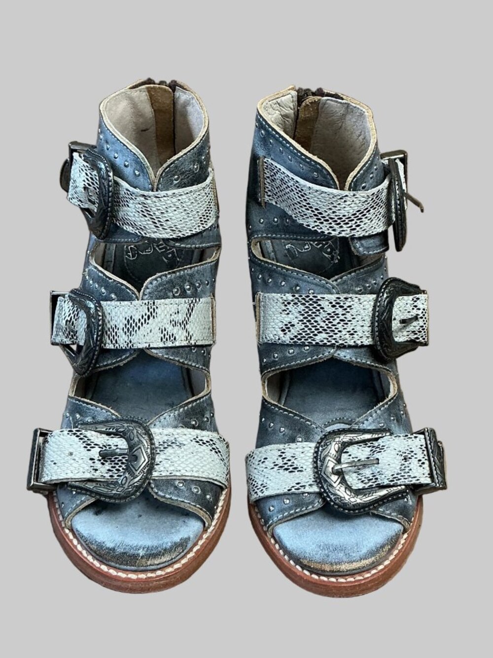 Freebird gray leather Violet boots, size 9 - Picture 2 of 4